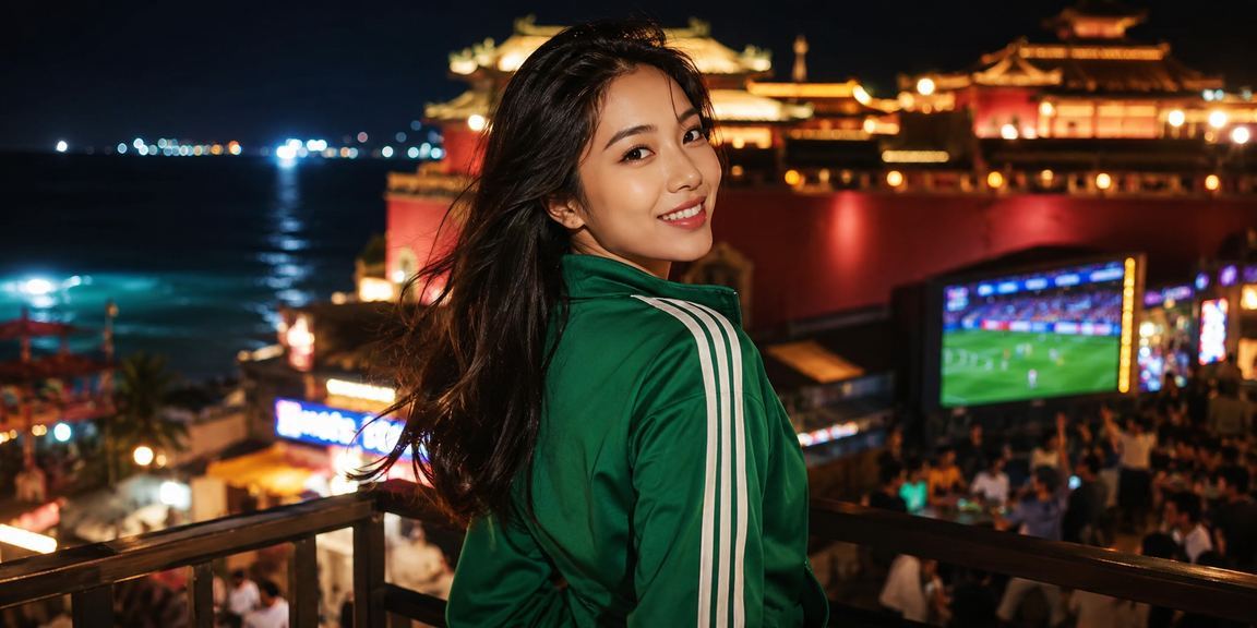 Người chơi bài tại bãi biển Huế thư giãn và kiểm tra tài khoản cá cược